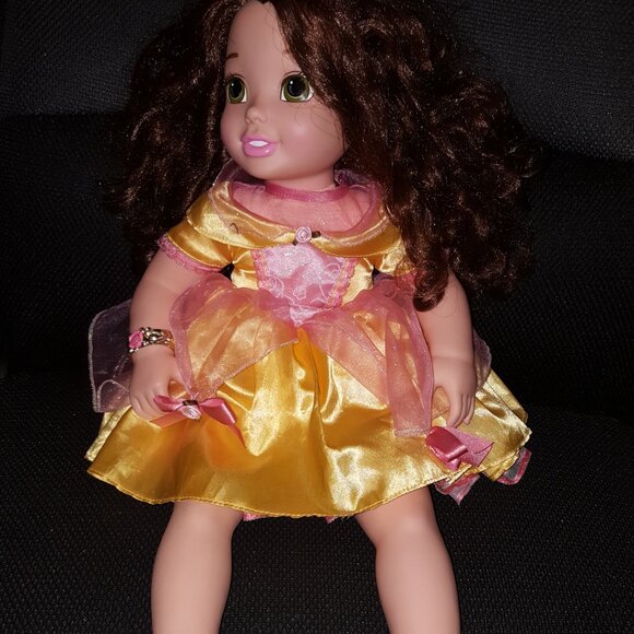 TALKING DISNEY BELLE TODDLER DOLL  22" TALL ORIGINAL OUTFIT - Picture 2 of 3